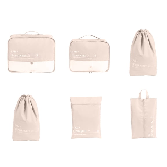 Packing Cubes and Compression Bags Packing Cubes for Travel,6 Set Luggage Organizers with Shoe Bag,Electronics Bag,Cosmetics Bag,Cells,Accessories Bags with Fabric