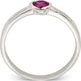 thumbnail image 3 of Sterling Silver Red Cz Heart Ring (Size 7) Made In Thailand qr4330-7, 3 of 6