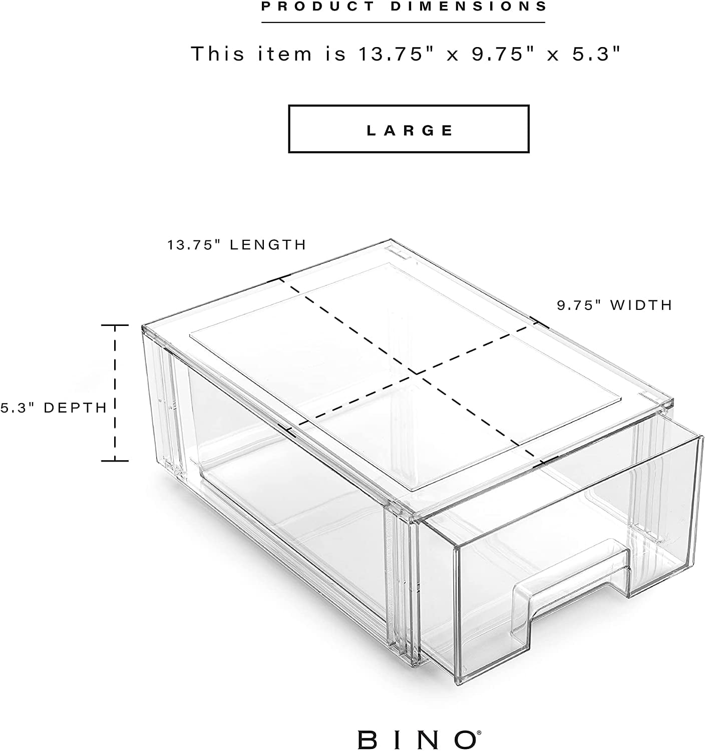 Stackable Storage Drawers, Large  - Home Organization, Bathroom Organizers, Under Sink Organizer