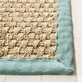 thumbnail image 5 of SAFAVIEH Natural Fiber Arbor Bordered Area Rug, Natural/Dusty Teal Blue, 5' x 8', 5 of 12