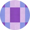 thumbnail image 1 of Ahgly Company Tapis d'Intérieur Rond Lavable en Machine Transitionnel Mauve Violet, 3 Pieds Rond, 1 of 7