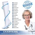thumbnail image 3 of Compression Socks For Women & Men Circulation ( 3 Pairs White Small-medium)15-20 Mmhg Is Best Support For Athletic Running Cycling, 3 of 5
