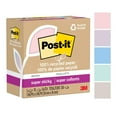 thumbnail image 1 of Post-it® 100% Recycled Paper Super Sticky Notes 654R-5SSNRP, Wanderlust Pastels Collection, 3 in x 3 in, 5 Pads/Pack, 70 Sheets/Pad, 1 of 2