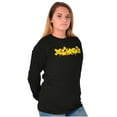 thumbnail image 4 of XOMG POP Cheesy Pepperoni Pizza Logo Women's Long Sleeve T Shirt Brisco Brands S, 4 of 6