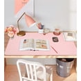 thumbnail image 7 of 1 Pc Large Desk Mat,Office Desk Protector Mat,Makeup Mat for Vanity Top Protector,Easy-To-Clean Dresser Pad,Waterproof and Oil-Proof Computer Mouse Pad (Pink), 7 of 7
