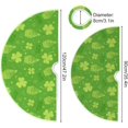 thumbnail image 3 of Coolnut St Patrick's Day Tree Skirt Home Decoration Large Round Leaf Clover Christmas Tree Skirt for Holiday Party Home Christmas Day Ornaments,35.4", 3 of 6