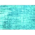 thumbnail image 1 of Ahgly Company Machine Washable Indoor Rectangle Oriental Turquoise Blue Industrial Area Rugs, 4' x 6', 1 of 4