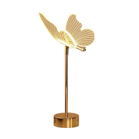 

LED Butterfly Bedside Lamps Butterfly Shape LED Table Ambient Lamp 3 Color Adjustable Rechargeable Cordless Nightstand Lamp Night Light For Cafe Living Room Bedroom Deco