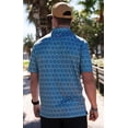 thumbnail image 2 of Burlebo Men's Performance Short Sleeve Polo Golf Shirt (Beach Cruise, Large), 2 of 3
