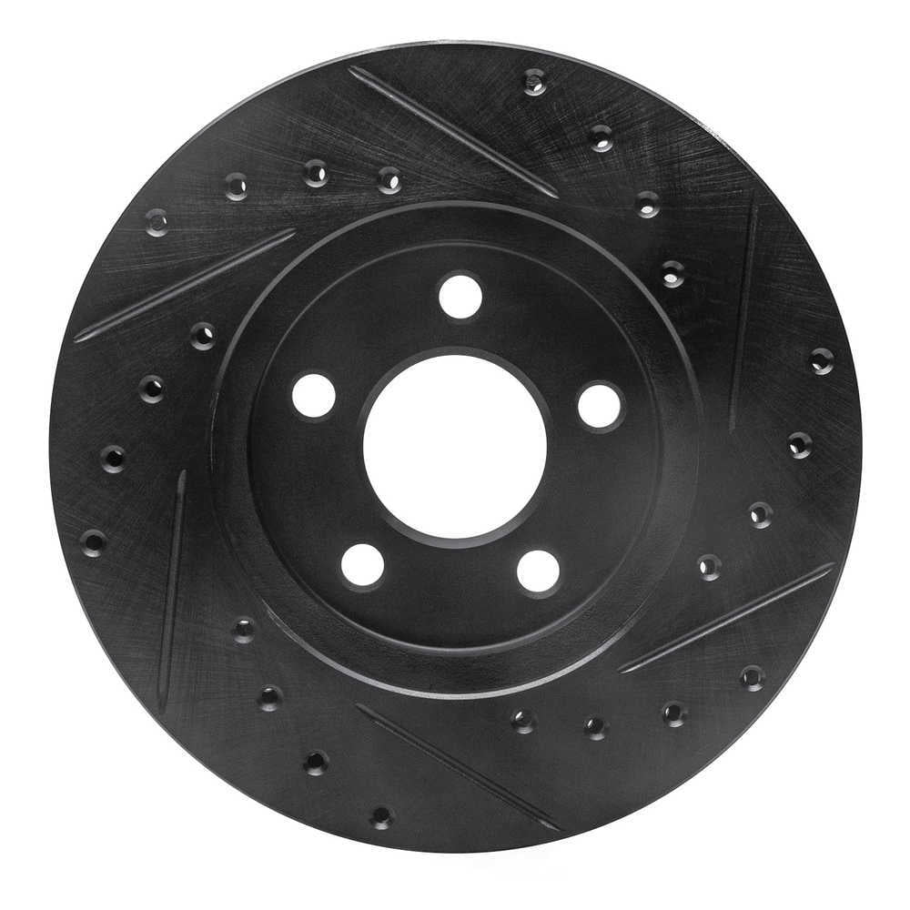 Dynamic Friction Company 633-40046L DFC Brake Rotor - Drilled And Slotted - Black