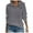 Gray, variant on WREESH Womens Fashion Sweatshirt Quarter Zip Pullover Casual Lapel Solid Color Pullover Loose Fit Long Sleeve Tops Spring New Retro Casual Neck Zipper Sweater Plaid Pullover Sweater Top Black