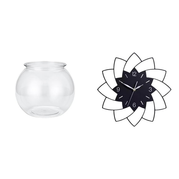 Reloj De Pared Silencioso Para Interiores, Relojes Decorativos Sencillos Para Dormitorio, Cafetería, Decoración De Pared, Pecera Pequeña Transparente Para Peces Pequeños, Decoración Del