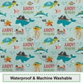thumbnail image 6 of JOOCAR Nautical Shower Curtains for Kids Boy Bathroom Decor Underwater Ocean Fish Funny Marine Animal Pirate Themed Shower Curtain Durable Machine Washable Waterproof Fabric, 72x72 Inch, 6 of 7
