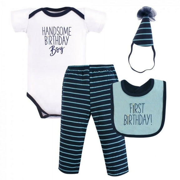 Hudson Baby Infant Boy Birthday Boxed Giftset, Handsome Boy, 12-18 Months