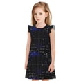thumbnail image 1 of Vsdgher Chemises de Nuit Mathématiques pour Filles Manches Courtes à Volants Robe de Nuit Pyjama pour Fête Pyjama-TG, 1 of 6
