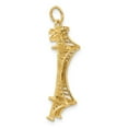 thumbnail image 5 of 14k Yellow Gold Polished Textured Finish Solid 3-Dimensional Golden Gate Bridge Charm Pendant, 5 of 5