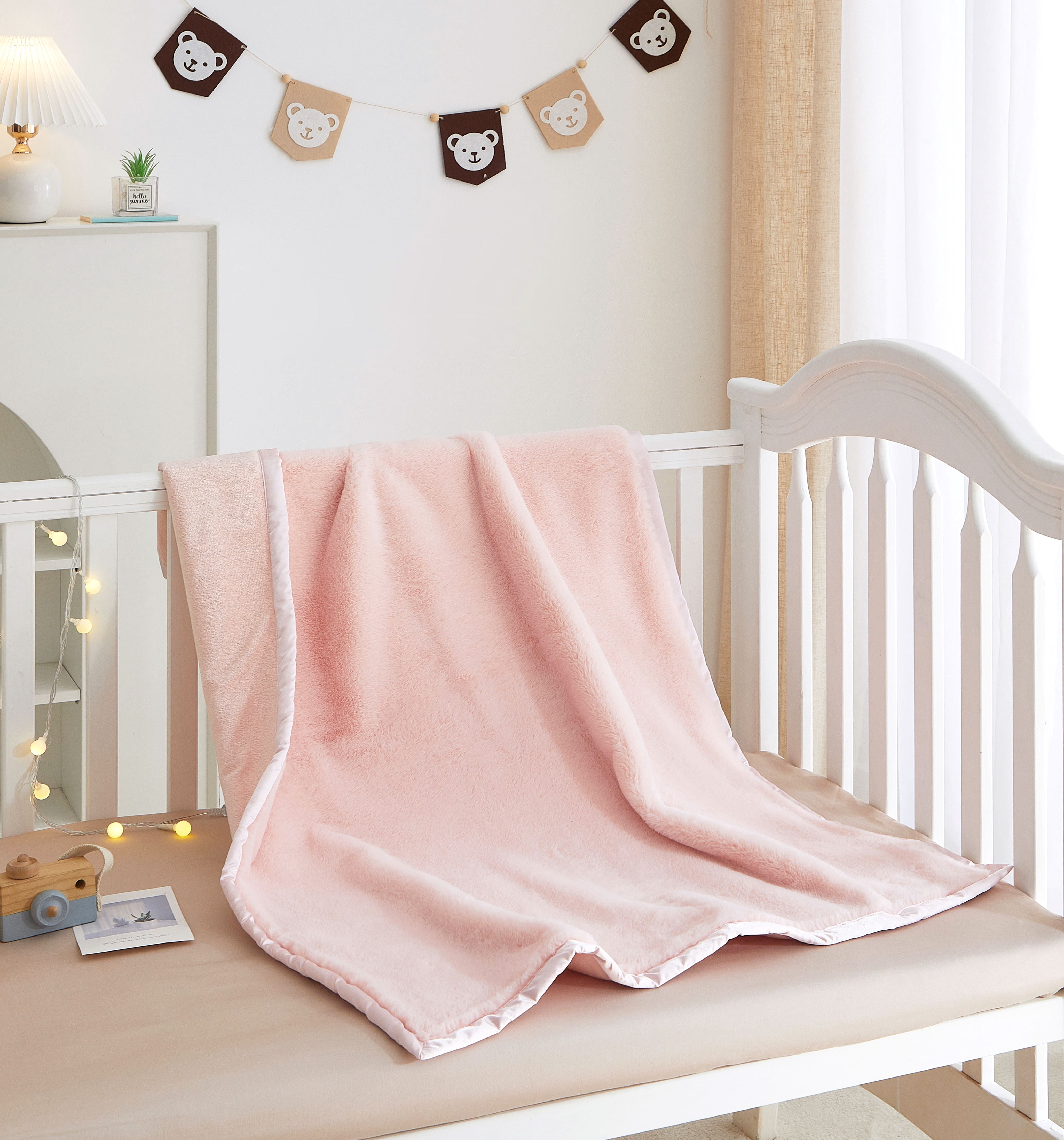 Parent's Choice Faux Fur Blanket, Rosewater, 30" x 40"
