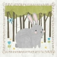 thumbnail image 3 of Hershey, Moira 12x12 Black Modern Framed Museum Art Print Titled - Woodland Hideaway Bunny, 3 of 5