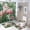 style-302, variant on Tropical Leaves And Pink Flamingos 4 Piece Decor Shower Curtains Sets Bathroom Decor Set with Non-Slip Rugs Toilet Lid Cover And Bath Mat Paradise Wilderness Nature Waterproof Shower Curtain