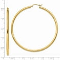 thumbnail image 3 of 14K Yellow Gold Earring Hoop Women'S 60 mm Polished 2.5Mm Tube Earrings, 3 of 3