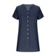 thumbnail image 5 of Vestido informal para mujer - Estilo camisa de manga corta - Detalles de botones para salidas de primavera/verano, 5 of 7