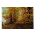 thumbnail image 2 of Fall Cutting Board, Footpath in Foggy Woods Peaceful September Serene Idyllic Country Theme, Decorative Tempered Glass Cutting and Serving Board, Large Size, Orange Redwood Yellow, by Ambesonne, 2 of 5