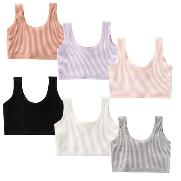 Girls Training Bra Teen Cotton Developed Molded Microfiber No Wire Sports Bra Teens 7-13 Years