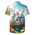 thumbnail image 5 of RTKFRFL Men’s Easter Egg Graphic Button Down Shirt Short Sleeve Casual Party Shirt, 5 of 5