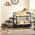 thumbnail image 2 of GDLF Dog Bunk Beds for Large Dogs, Dog Bedside Bed with Stairs & Storage, Space-Saving Indoor Pet Furniture, 2 of 6