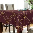thumbnail image 5 of Yayeee Tablecloths 60" x 108" Rectangle Wrinkle Resistant Party Table Cover, Circular Gold Pattern, 5 of 8