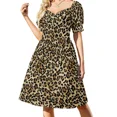 thumbnail image 3 of Pretty Simple Animal Print Leopard Savage Safari Wild Pattern Sleeveless Dress Dress vintage, 3 of 6