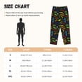 thumbnail image 4 of JUNZAN Pixel Game Women's Pajama Pants Drawstring Comfy Sleep Bottoms with Pockets, 4 of 7