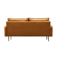 thumbnail image 3 of Hybition Velvet Sofa Modern Couch with Metal Legs for Living Room-Gold, 3 of 9