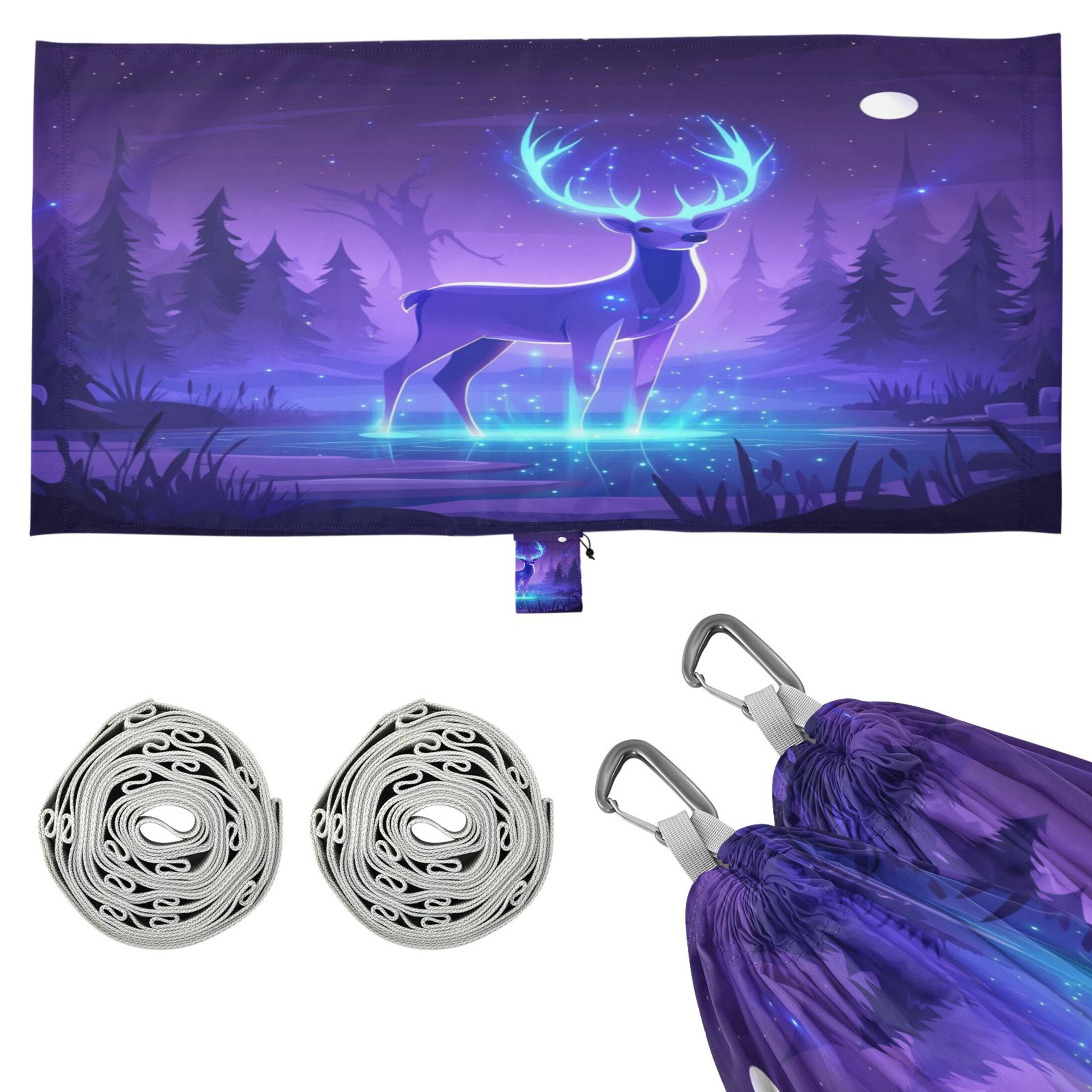 Hammock Camping Hammock Nylon Portable Hammock Travel Camping Hammock Purple Deer