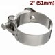thumbnail image 1 of 1 unidad de abrazadera universal de acero inoxidable para tubo de escape de motocicleta de 2 pulgadas (51 mm-61 mm)., 1 of 5