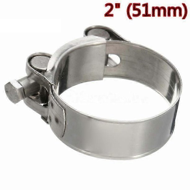 1 unidad de abrazadera universal de acero inoxidable para tubo de escape de motocicleta de 2 pulgadas (51 mm-61 mm).