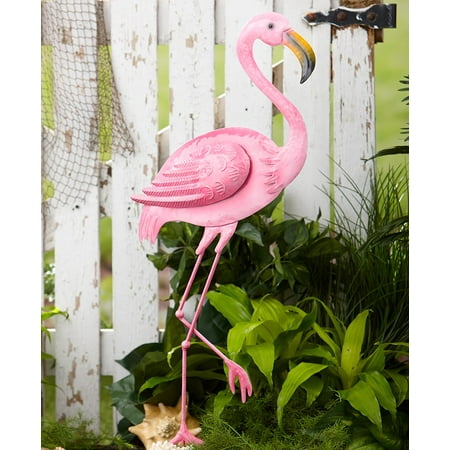 Flamingo Yard Stakes with Bent Leg -