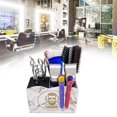 thumbnail image 5 of 5 Grids Hairdressing Tool Storage Box, Scissors Combs Rack, Desktop Salon Cosmetic Organizer, for Barber Shop Pet Groomer Shear Holder - White, 17.8x8.2x11.5cm, 5 of 10