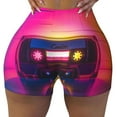 thumbnail image 2 of Fotbe Neon Cassette Tape Shorts Sin Costuras – Shorts Deportivos de Cintura Alta para Mujer, Elásticos para Gimnasio, Yoga, Running o Ciclismo-Large, 2 of 8