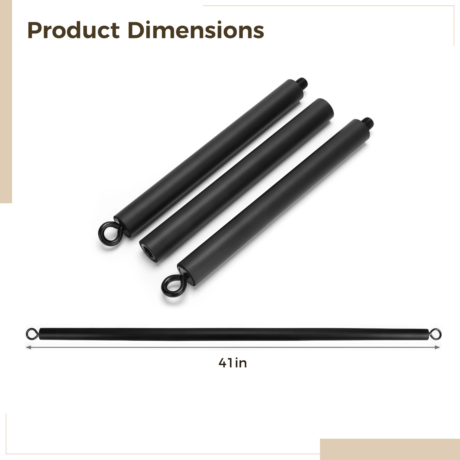 3-Piece Multi-Function Pilates Stick for Yoga, Portable Detachable Resistance Bar, Includes Upgrade (Tear-Resistant Foam), Carbon Steel, Adjustable Length, Ideal for Pull-Down Exercises