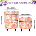 thumbnail image 3 of SeekLGT Foldable Shopping Cart with Wheels Reusable Grocery Bag on Wheels Portable Rolling Trolley Bag Heavy Duty Collapsible Shopping Cart for Supermarket Travel Errands, 1 pc, 3 of 6