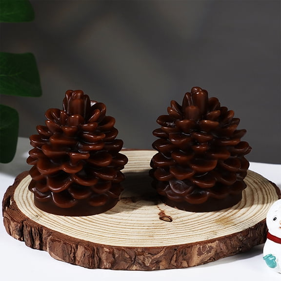 Hovilon Christmas Pinecone Candles 1Pcs,Flameless Acorn Decor LED Pinecone Candle Pinecones Decor Real Wax Unscented Battery Operated Candle for Christmas Winter Holiday Decoration