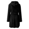 thumbnail image 5 of Womens Winter Robes Clearance Akafmk Womens Robes Long Length,Plush Robes for Women,Fashion Women's Casual Solid Long Sleeve Ladies Loose Pocket Keep Warm Robes Faux Velvet Sleepwear Dress Nightgowns, 5 of 5