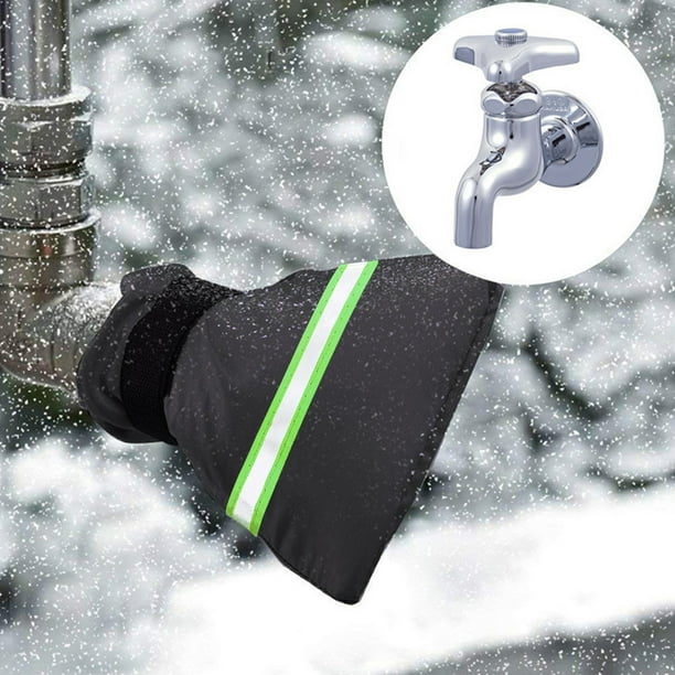 Funda Reutilizable para Grifo de Exterior Dzz240729001 | Funda Aislante de Pvc para Grifo de Invierno con Cinta Reflectante | Protector Impermeable para Grifo de Manguera con Cierre de Velcro | Compa