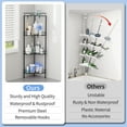 thumbnail image 5 of Corner Shower Caddy: 4 Tier Corner Shelf Organizer, Floor Standing Shower Caddy for Bathroom, Rest Room, Black, 5 of 6