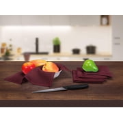 Native Fab Waffle Weave Dishcloths Set, Absorbent Dish Rags, 12x12, 100% Cotton, 12 Pack, Burgundy