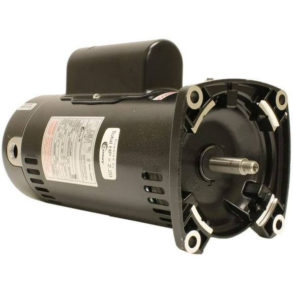 The Pool Supply Shop 2 HP Square Flange Threaded Shaft Horizontal Pool Pump Motor, 1.1 SF