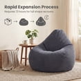 thumbnail image 6 of Giantex Bean Bag Chair, Accent Lazy Sofa, Comfy Floor Lounger for Living Room, Dark Gray, 6 of 9