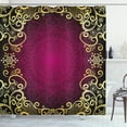 thumbnail image 1 of Ambesonne Mandala Shower Curtain, Purple Frame Curls, 69"Wx84"L, Pale Yellow Fuchsia, 1 of 3