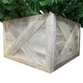 thumbnail image 1 of 23" Square Natural Weathered Gray Christmas Tree Collar, 1 of 4